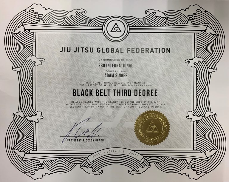 Forrest Griffin recieves his BJJ Black belt